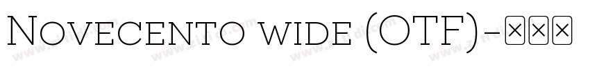 Novecento wide (OTF)字体转换